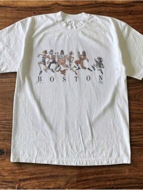 Boston Graphic White Crewneck T-Shirt